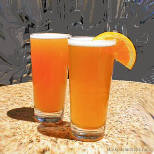 Printables Two Glasses Full of Beer with Orange Slice