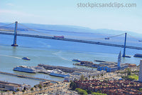 Bay Bridge San Francisco Ferry Building Pier 9 Belle Hazy Sky