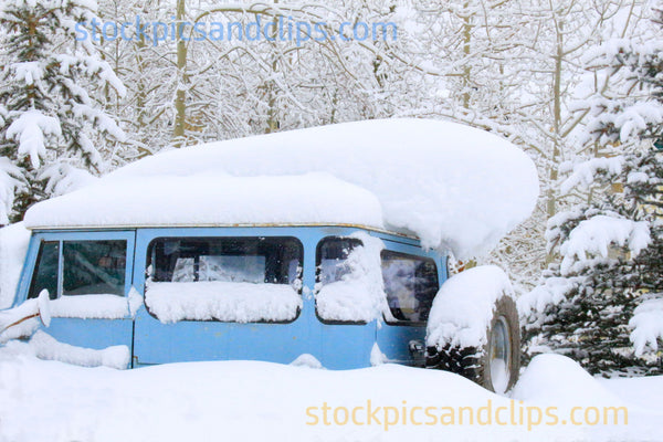 Colorado Snow Covered Van