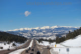 Colorado Highway Blue Sky Snowy