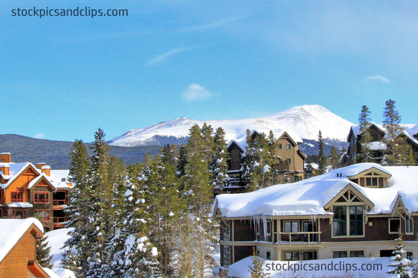 Colorado Breckenridge Sunny & Snow on the Rooftops