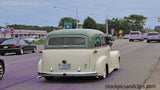 Cream and Green Old Chevrolet (Backside)