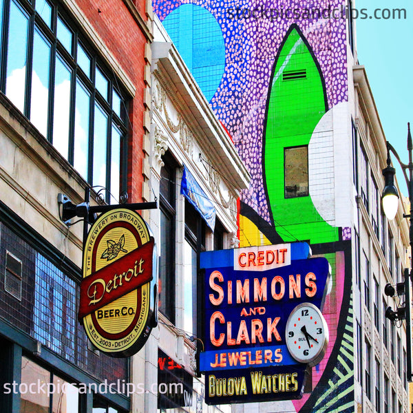 Detroit City Colorful (Square)