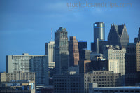 Detroit Skyline Architecture Blue Sky