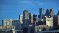 Detroit Skyline Architecture Blue Sky