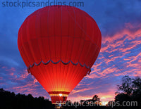 Red, Hot Air Balloon