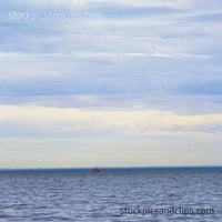 Little Red Boat on Lake St. Clair Canvas Texture