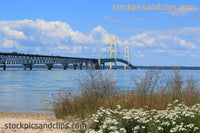 Mackinac Bridge from the Lake Shore