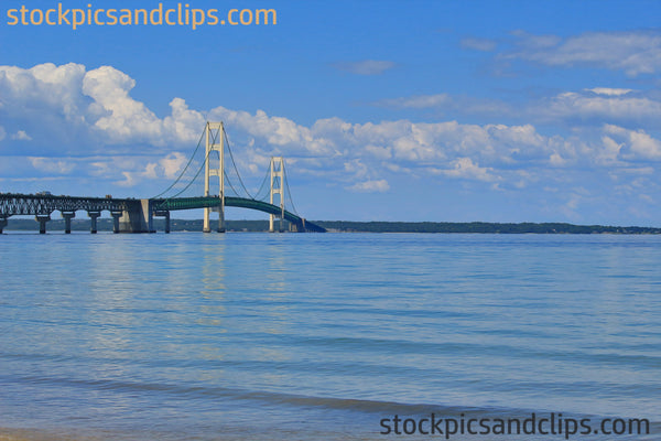 Mackinac Bridge over Calm Waters