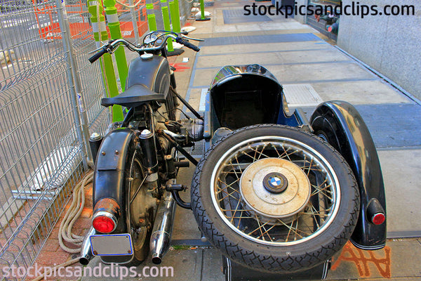 Motorcycle with Sidecar Vintage BMW