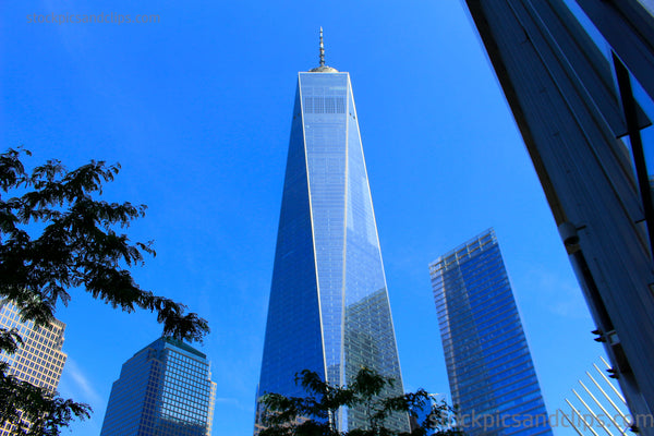 NYC One World Trade Center Blue Sky