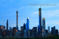 NYC New York City Sparkling Skyline Under Construction Early Evening