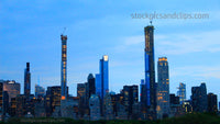 NYC New York City Sparkling Skyline Under Construction Early Evening