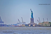 NY Statue of Liberty against Blue Sky May 2019