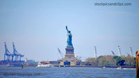 NY Statue of Liberty Tourists View from Battery Park