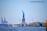 NY Statue of Liberty Tourists View from Battery Park