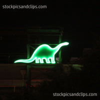 Neon Light Green Dinosaur