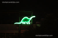 Neon Light Green Dinosaur