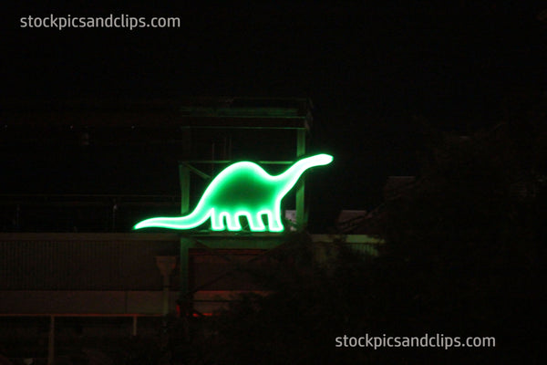 Neon Light Green Dinosaur