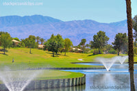 Palm Springs California Golf Course Fountains and Mountains