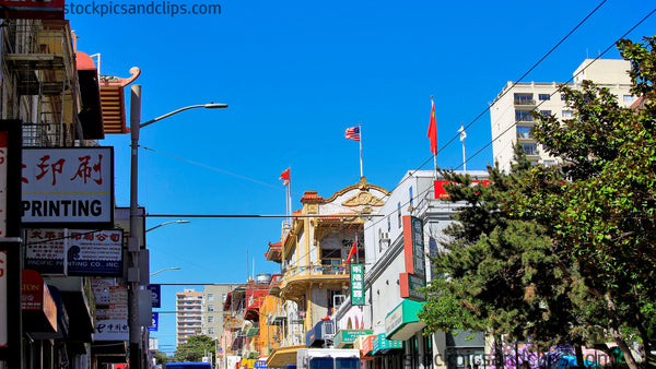 San Francisco China Town California Blue Sky