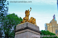 Statue Gilded NYC Outdoors