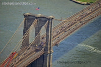 View from One World Trade Center's Observatory The Brooklyn Bridge