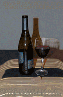 Wine Bottle and Glass