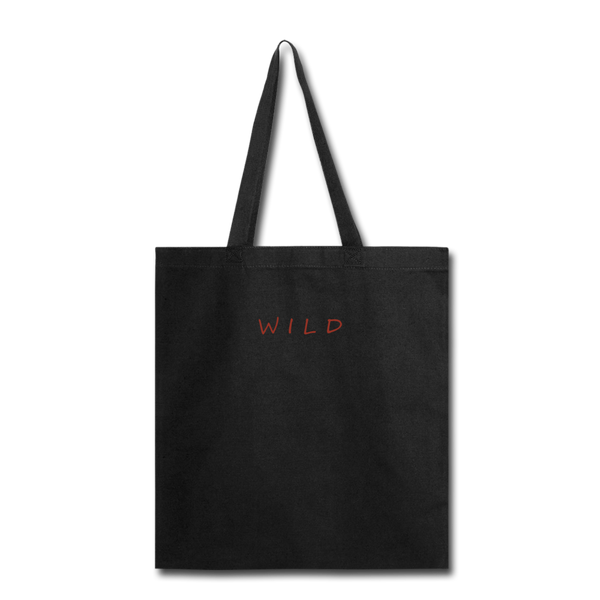 Tote Bag "WILD" 15.5"x14.5" - black