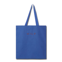 Tote Bag "WILD" 15.5"x14.5" - royal blue