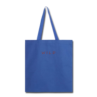 Tote Bag "WILD" 15.5"x14.5" - royal blue